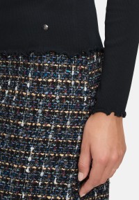 BETTY & CO Langarm-Shirt mit Rippenstruktur