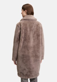 Cartoon Kunstfell-Jacke mit Reverskragen