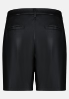 Cartoon Kunstleder-Shorts mit Biesen