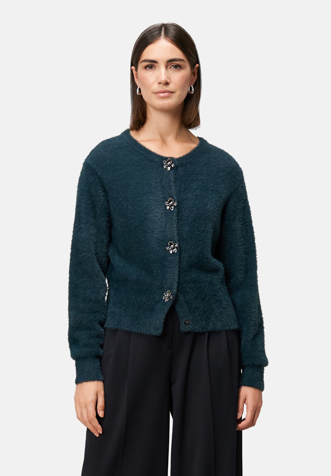 zero Strickjacke mit Blumenknöpfen | Betty Barclay