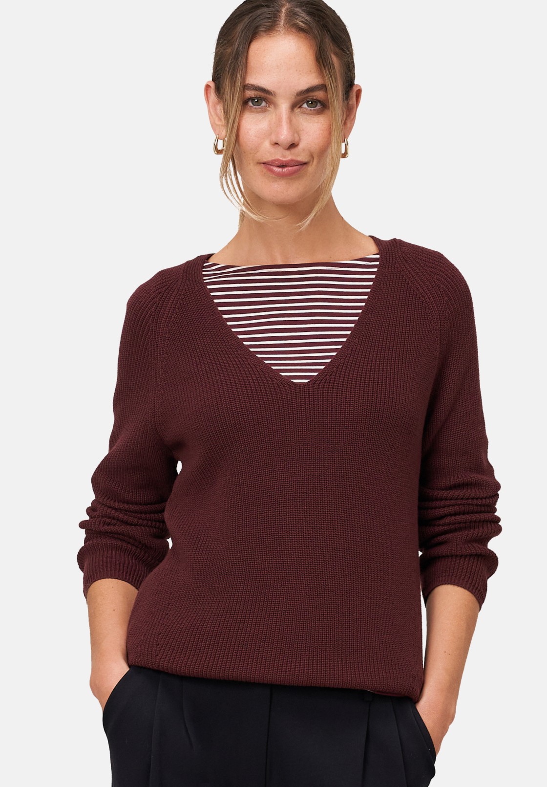 zero Strukturpullover mit V-Ausschnitt | Betty Barclay