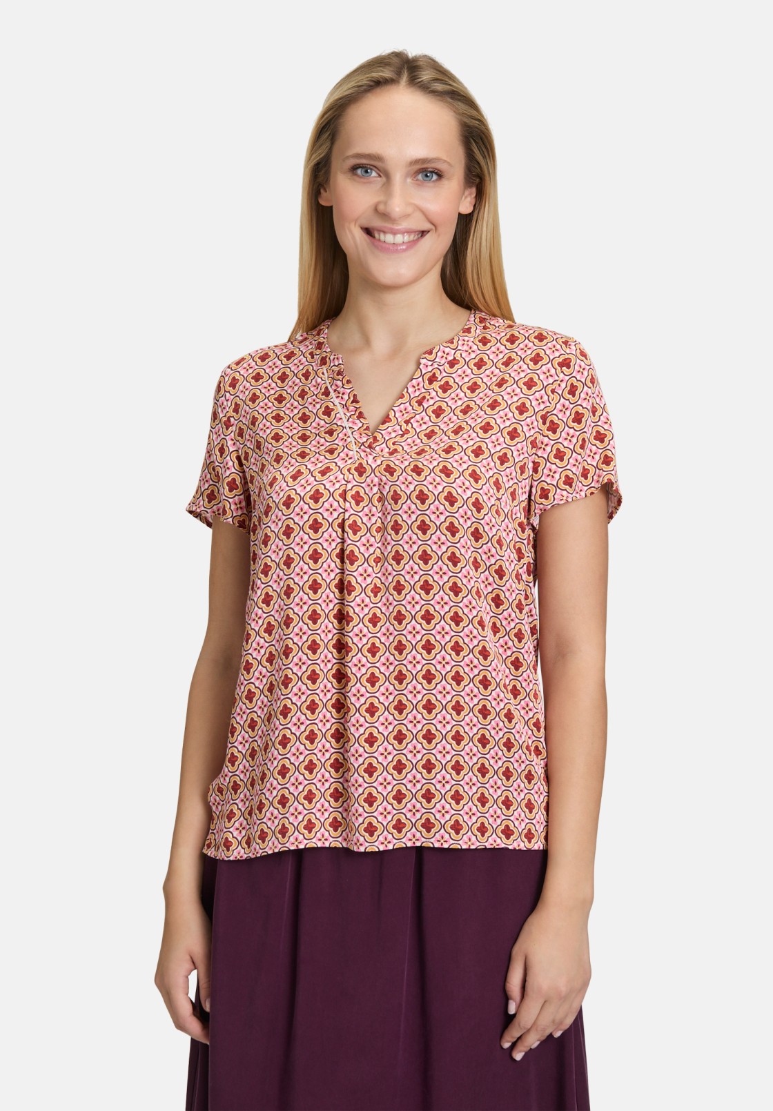 Cartoon Blusenshirt mit Rüschen