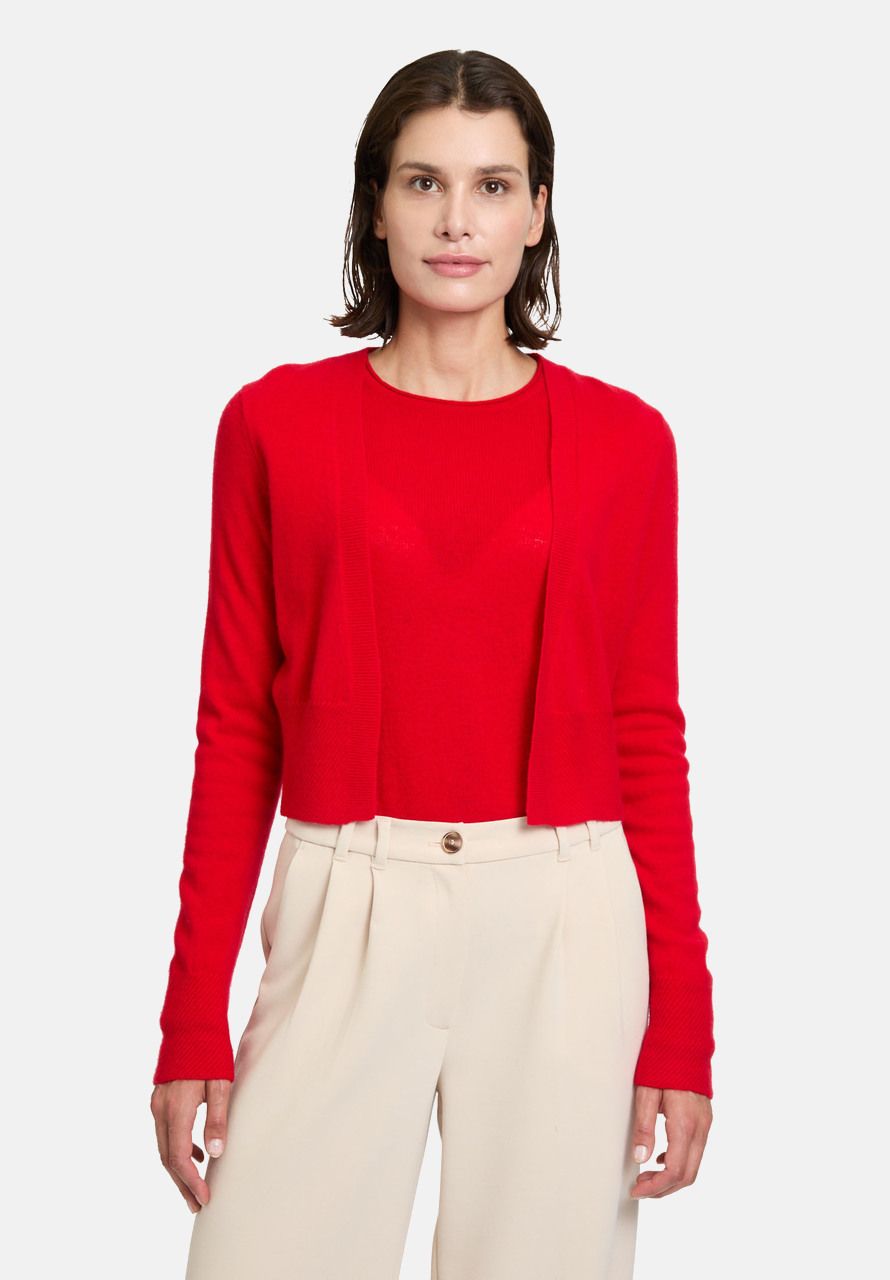 Betty Barclay Kaschmir-Strickjacke mit Rippbündchen