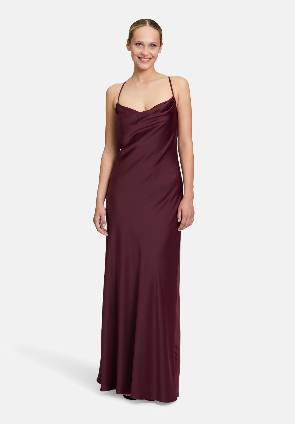 Vera Mont Abendkleid mit Wasserfallausschnitt