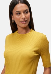 zero Feinstrickpullover kurzarm mit Rüschenkante | Betty Barclay
