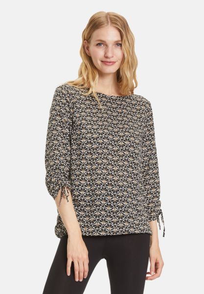 Cartoon Casual-Bluse mit Muster