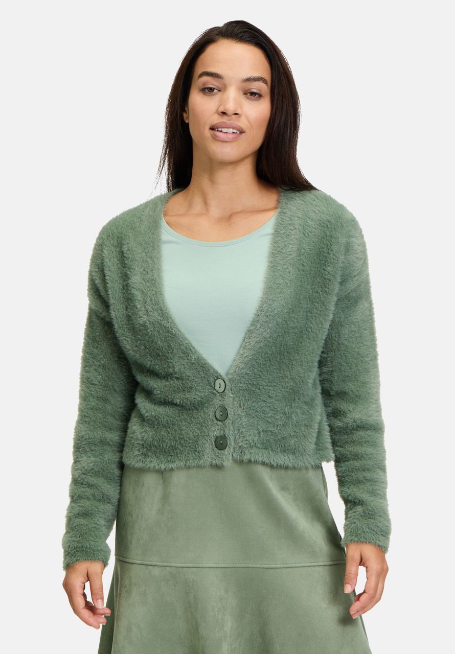 Cartoon Strick-Cardigan mit Knopfleiste