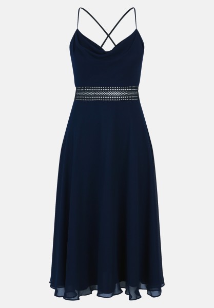 Vera Mont Cocktailkleid mit Wasserfallausschnitt