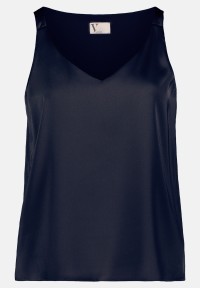 Vera Mont Satin-Bluse mit V-Ausschnitt