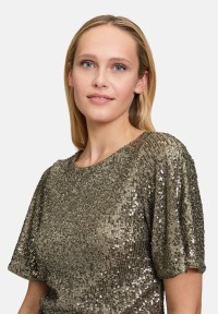 Vera Mont Pailletten-Bluse mit Flügelärmeln
