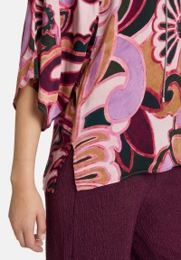 Cartoon Casual-Bluse mit Muster