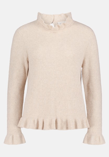 Cartoon Strickpullover mit Stehkragen