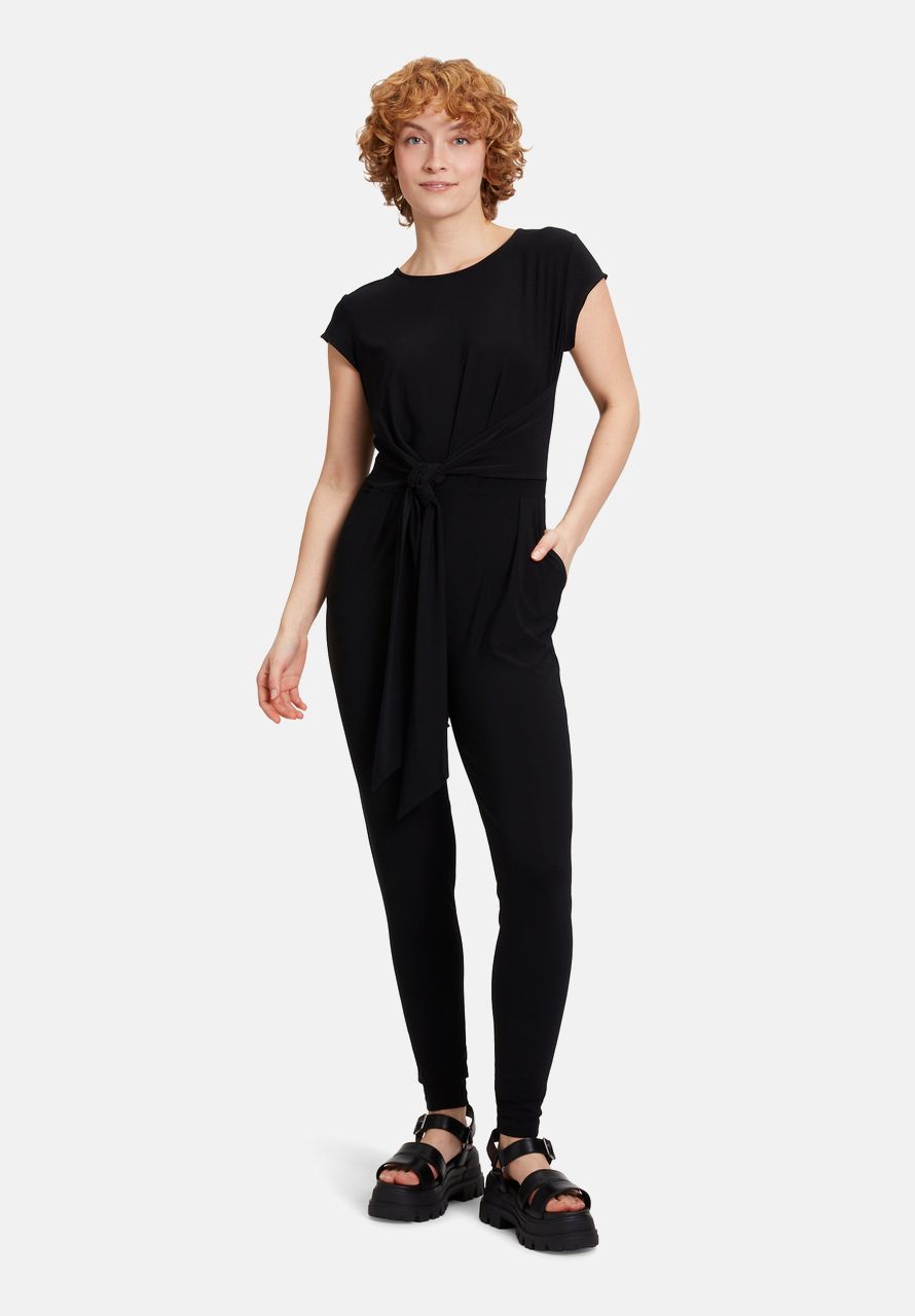 Cartoon Jumpsuit mit Bindegürtel