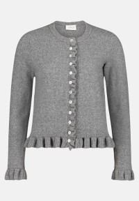 Cartoon Cardigan mit Rüschen