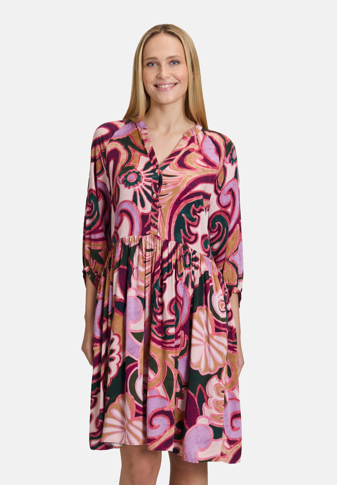 Cartoon Blusenkleid mit Taschen