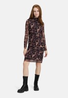 Cartoon Mesh-Kleid mit Kragen
