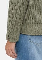 Cartoon Strickpullover mit Stehkragen