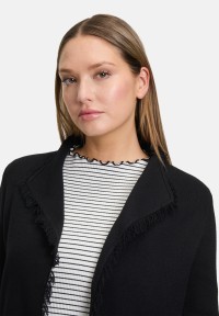 Cartoon Strick-Cardigan mit Fransen