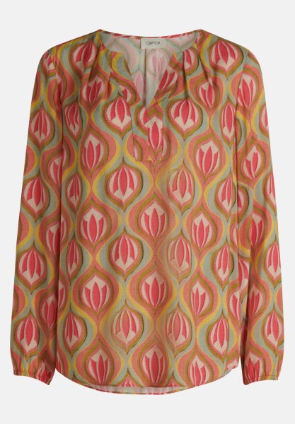 Cartoon Casual-Bluse mit Muster
