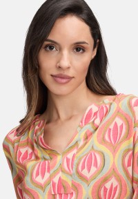 Cartoon Casual-Bluse mit Muster