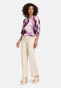 Cartoon Casual-Bluse mit Muster