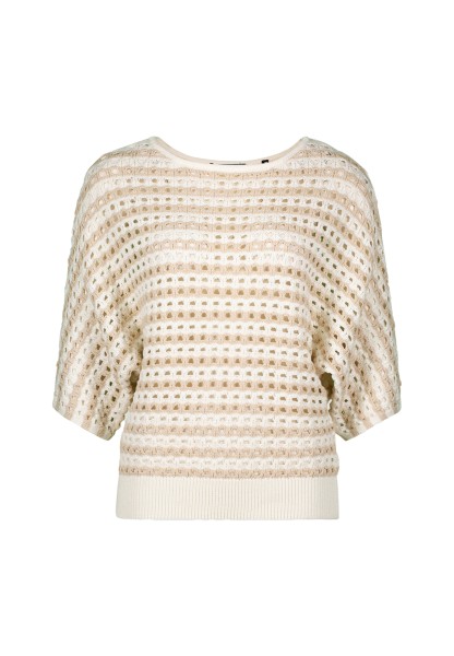 zero Streifen-Pullover mit  Lochmuster | Betty Barclay