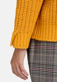 Cartoon Strickpullover mit Stehkragen