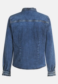 Cartoon Jeansbluse mit Rüschen