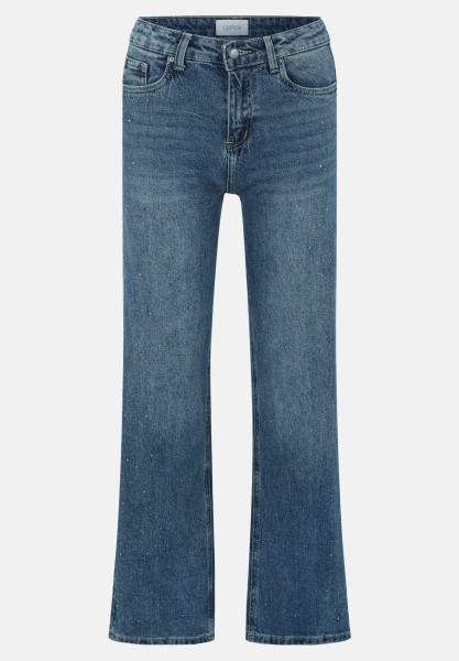 Cartoon Stretch-Jeans mit Strass