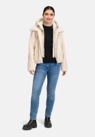 Amber & June Plüschjacke mit abnehmbarem Westenteil