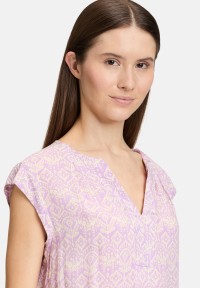 Cartoon Casual-Bluse mit Muster
