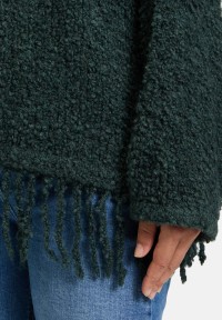 Cartoon Strickpullover mit Fransen