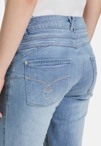 Cartoon Jeans-Shorts mit Stickerei
