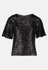 Vera Mont Pailletten-Bluse mit Flügelärmeln