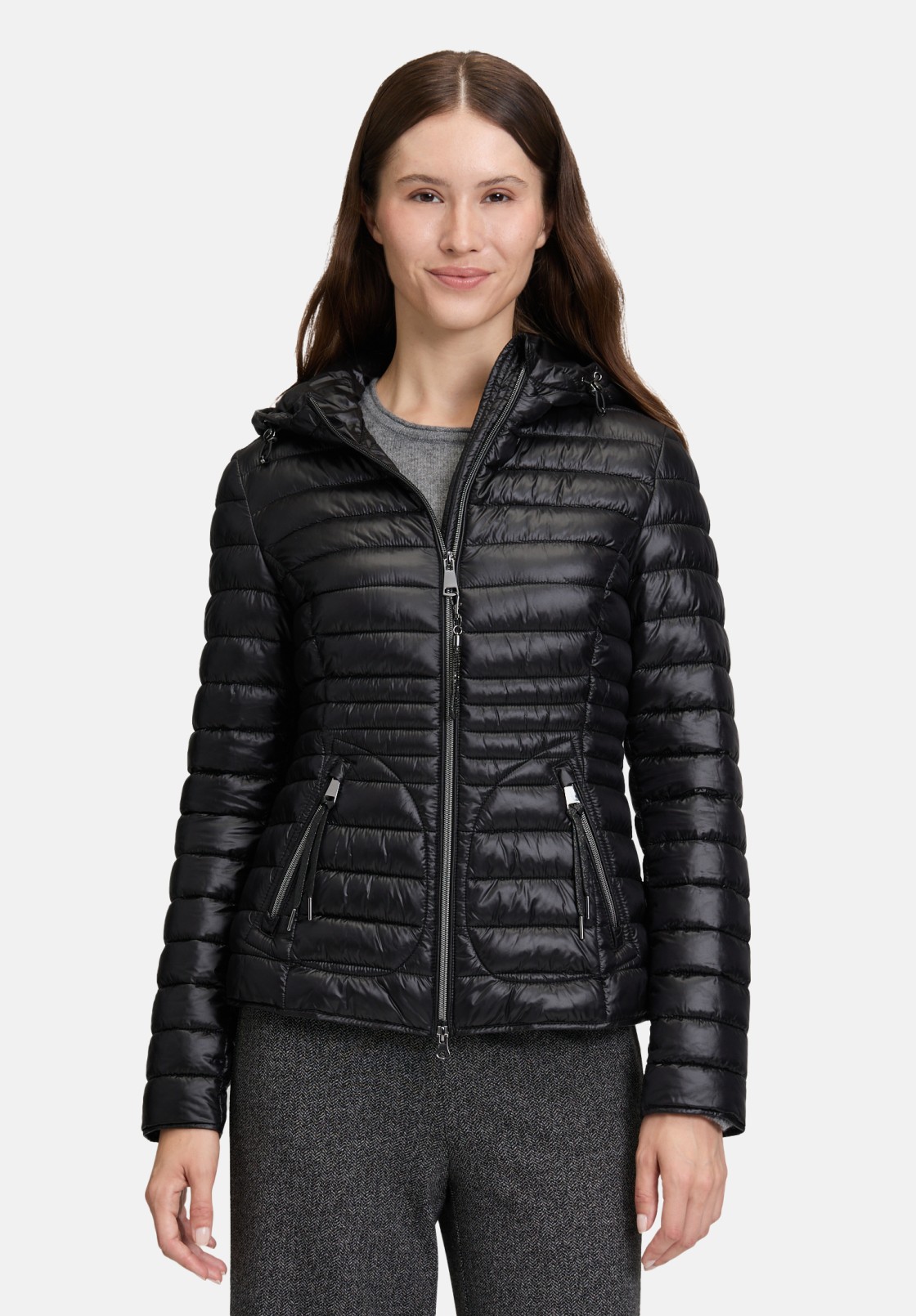 Cartoon Steppjacke mit Reißverschlusstaschen