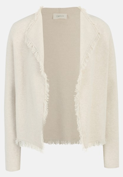 Cartoon Strick-Cardigan mit Fransen
