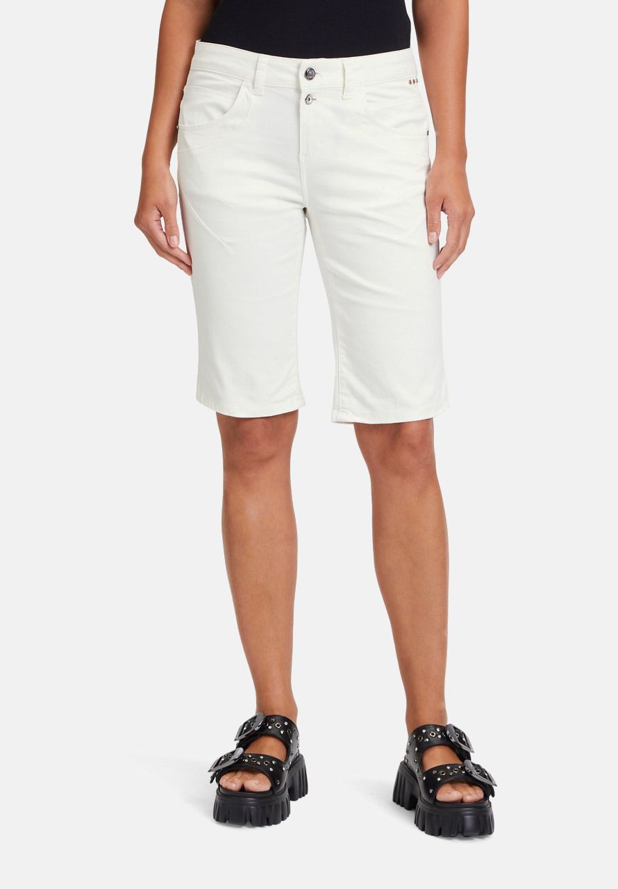 Cartoon Jeans-Shorts mit Stickerei