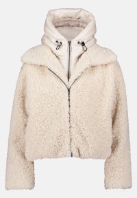 Amber & June Plüschjacke mit abnehmbarem Westenteil