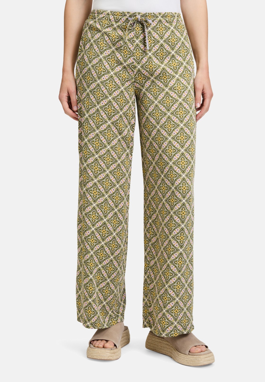 Cartoon Palazzo-Hose mit Gummizug