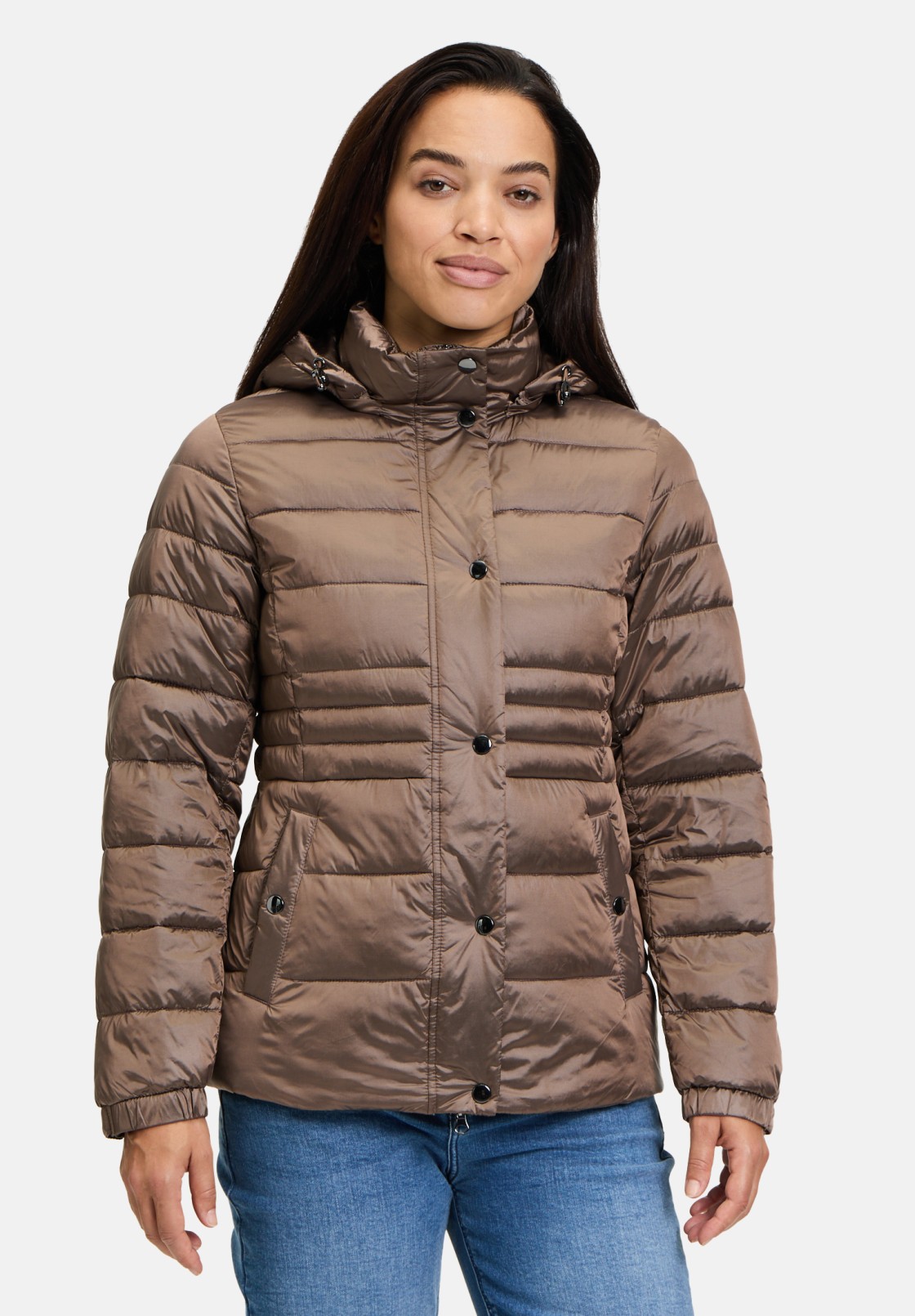 Cartoon Steppjacke mit abnehmbarer Kapuze