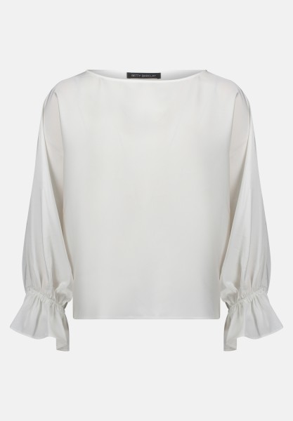 Betty Barclay Satin-Bluse mit U-Boot-Ausschnitt
