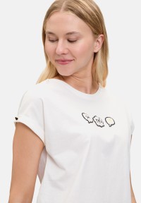 Cartoon Baumwollshirt mit Ärmelaufschlag