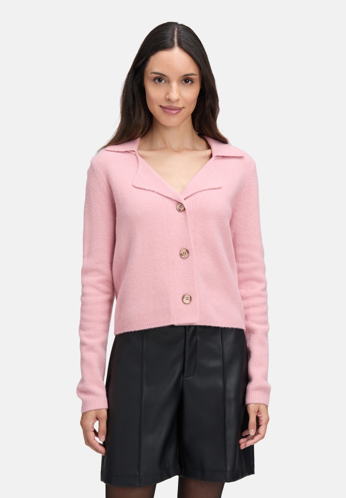 Cartoon Strick-Cardigan mit Reverskragen
