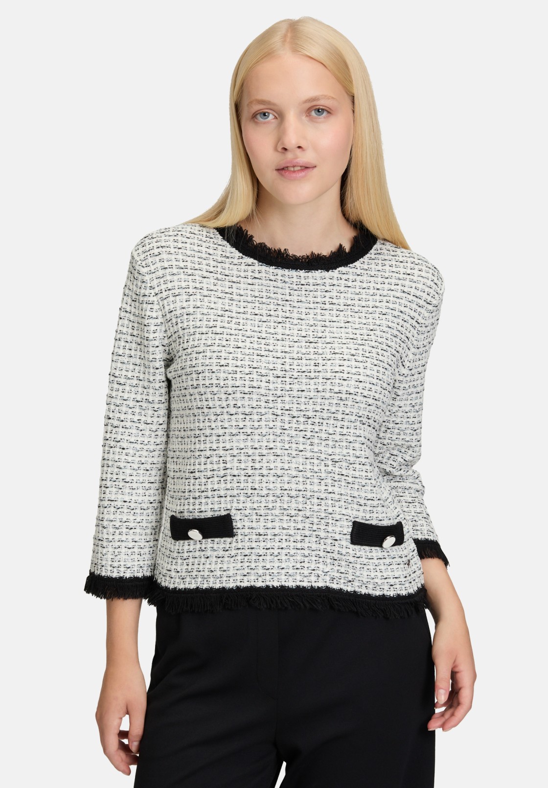 BETTY & CO Strickpullover mit Fransen