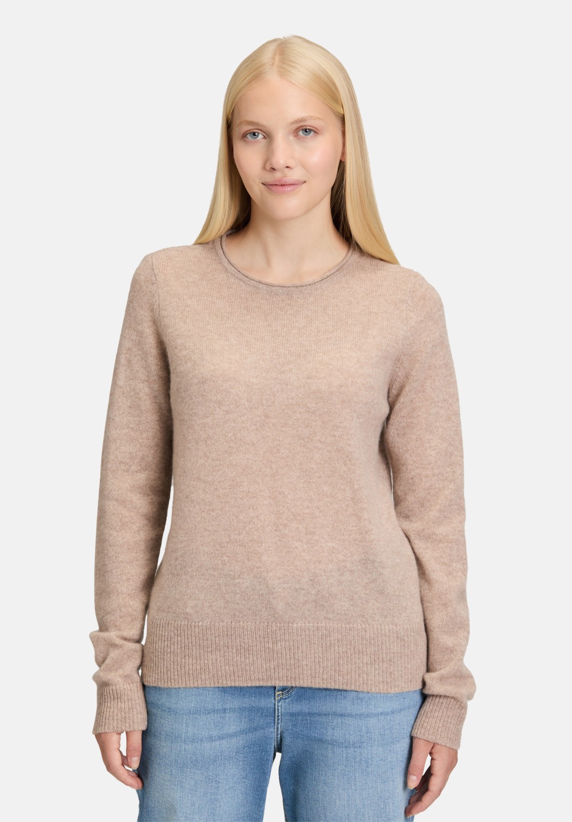 Cartoon Kaschmir-Pullover mit Rundhalsausschnitt