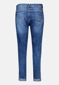Cartoon Boyfriend-Hose mit Nieten