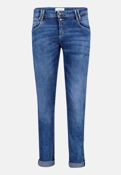 Cartoon Boyfriend-Hose mit Nieten