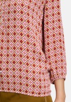 Cartoon Casual-Bluse mit Muster