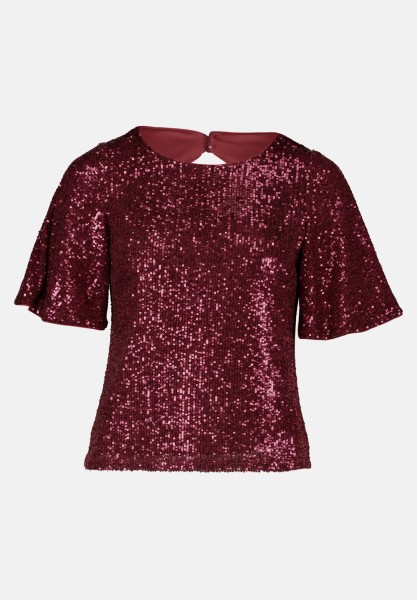Vera Mont Pailletten-Bluse mit Flügelärmeln