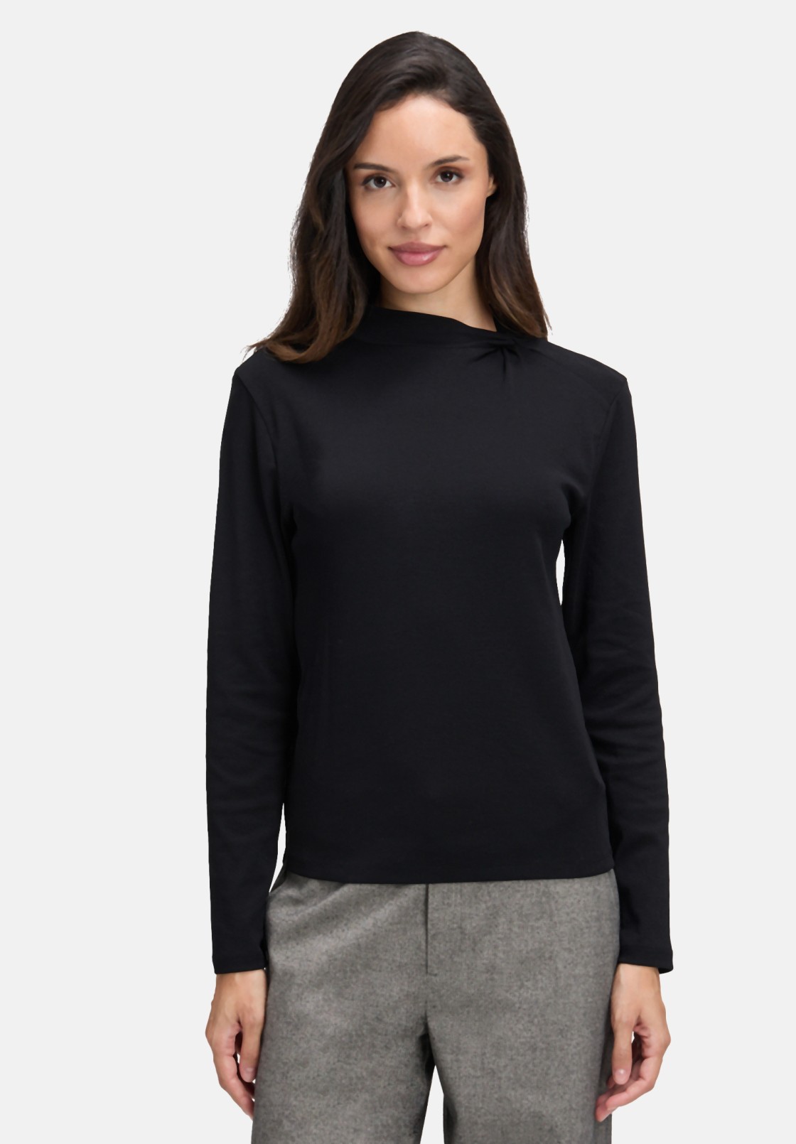 Cartoon Langarm-Shirt mit Kragen